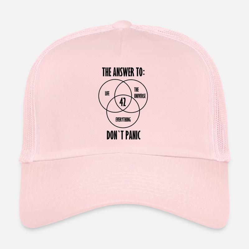 42 - The ultimate answer! Cool, funny idea - Trucker Cap - pale pink