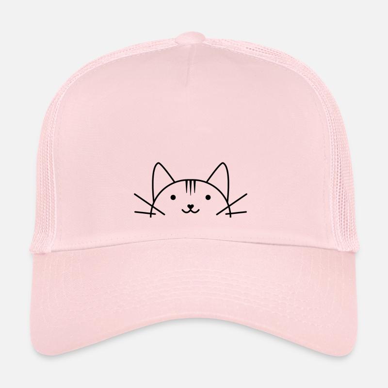 Sweet cat's head comic style Trucker Cap