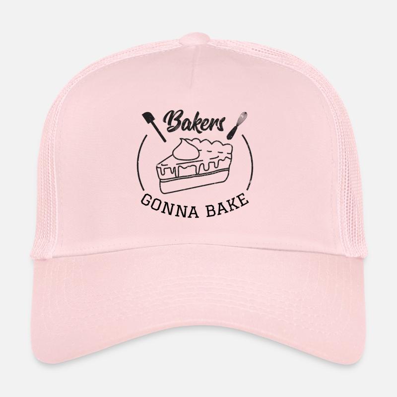 Baking baker baker cake pie gift idea - Trucker Cap - pale pink