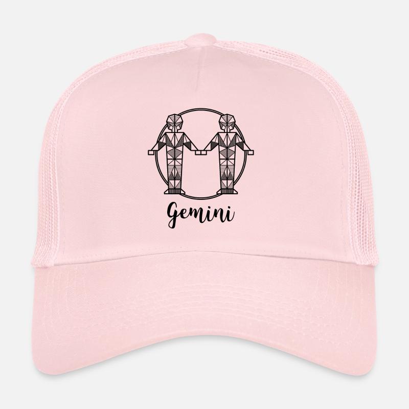 Sternzeichen Zwilling Geschenk geometrisch Astro Trucker Cap