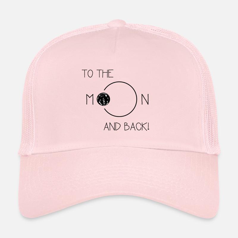 Pour la lune et le dos! Geschekidee lune et le dos - Casquette trucker  - rose pâle