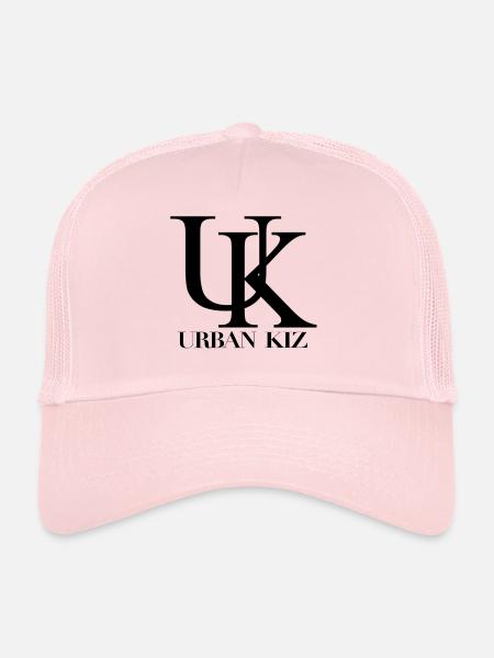 Urban Kiz noir - Kizomba Danse shirt - Casquette trucker  - rose pâle - Devant