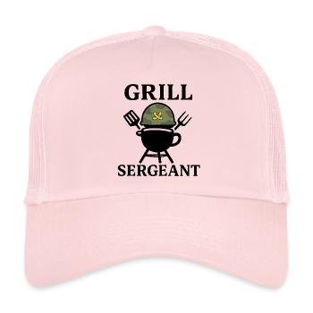 Grill Sergeant – BBQ Theme for BBQ Commanders - Trucker Cap - pale pink - Front
