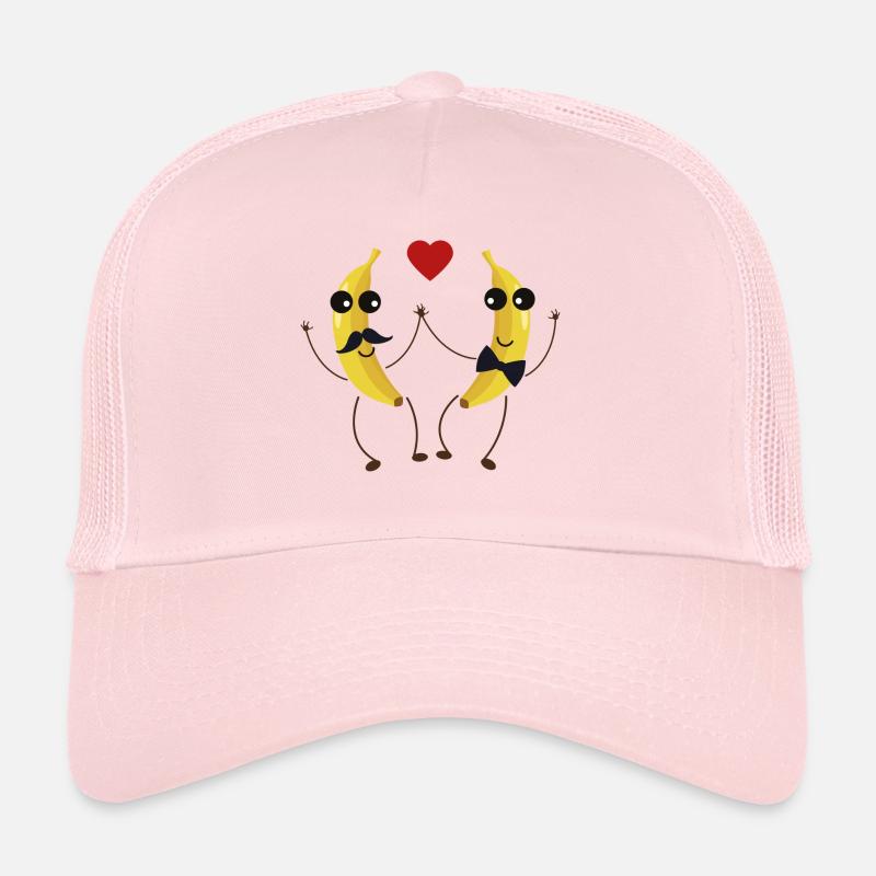 Les Bananas lovers - Casquette trucker  - rose pâle