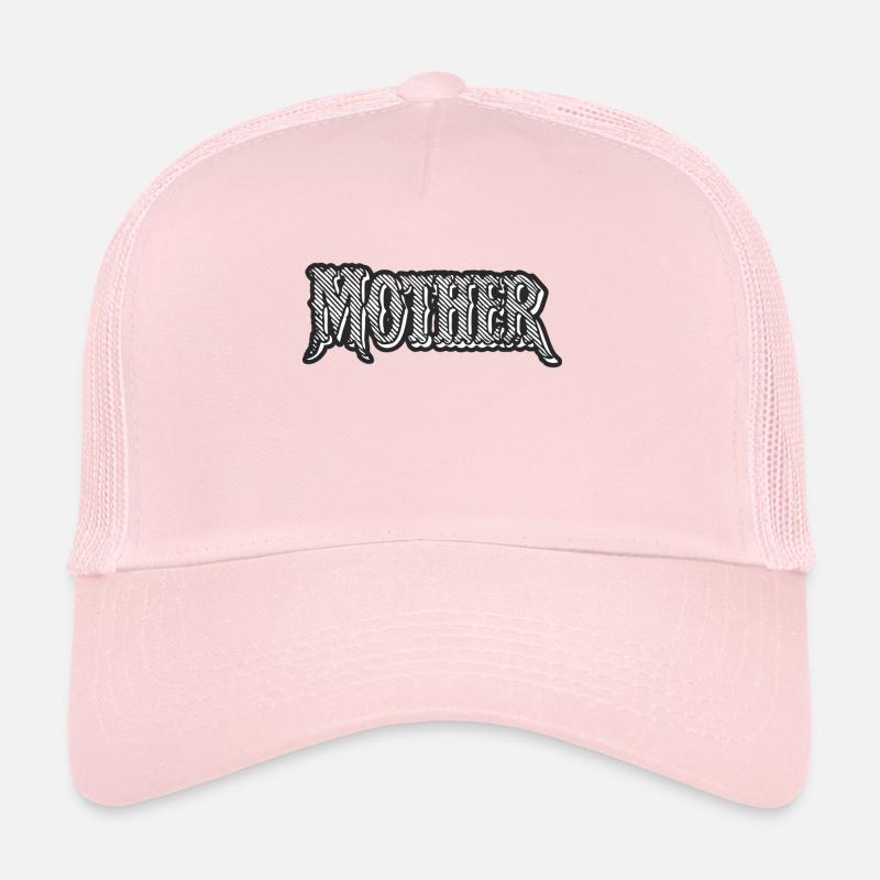 lettrage mère en noir et blanc Casquette trucker 