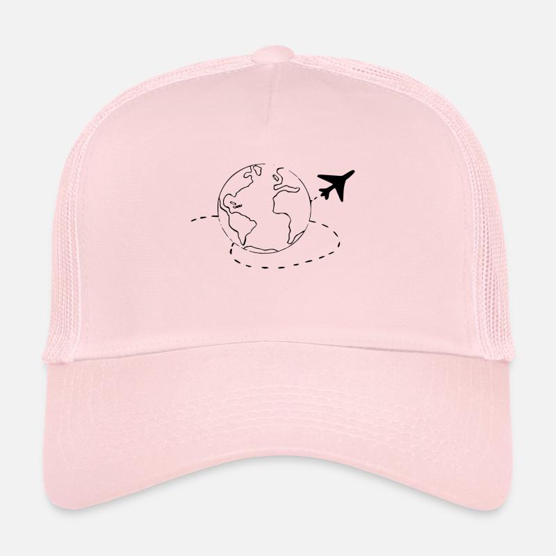 worldtravel - Trucker Cap - Hellrosa