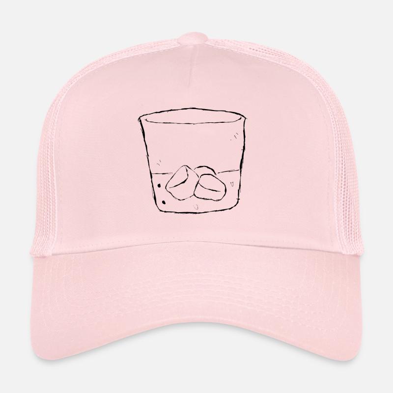 Whisky Glas Schwarz Trucker Cap