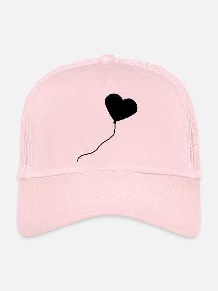herzluftballon_1c - Casquette trucker  - rose pâle - Devant