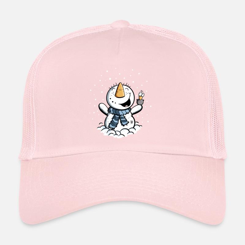 Lachender Schneemann I Weihnachten Comic Geschenk Trucker Cap