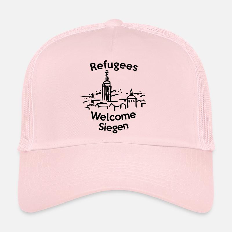 Refugees Welcome Siegen - Trucker Cap - Hellrosa