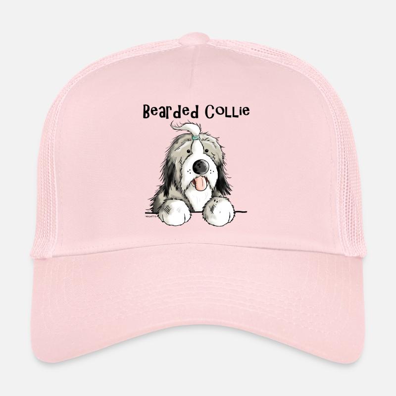 Mignon Bearded Collie - Casquette trucker  - rose pâle