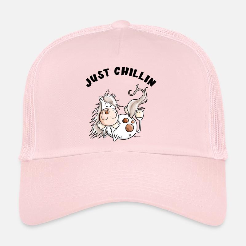 Chillendes Pferd - Comic - Pferde - Geschenk Trucker Cap