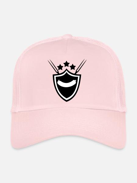 Saucisse grillée - Casquette trucker  - rose pâle - Devant