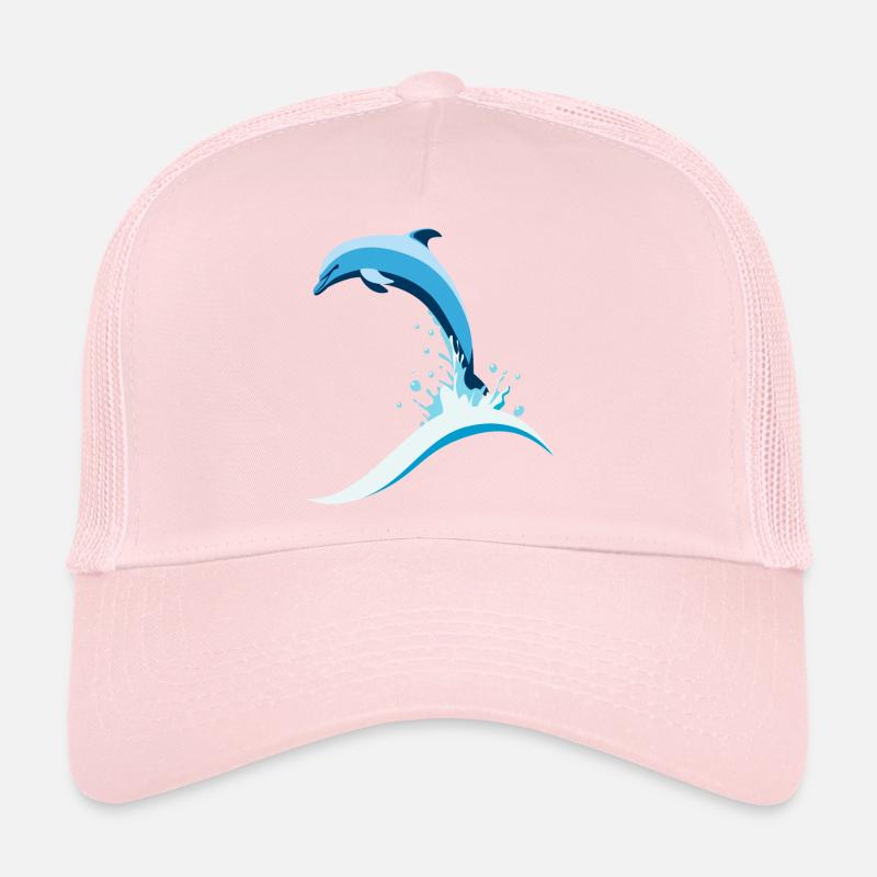 Springender Delfin - Trucker Cap - Hellrosa
