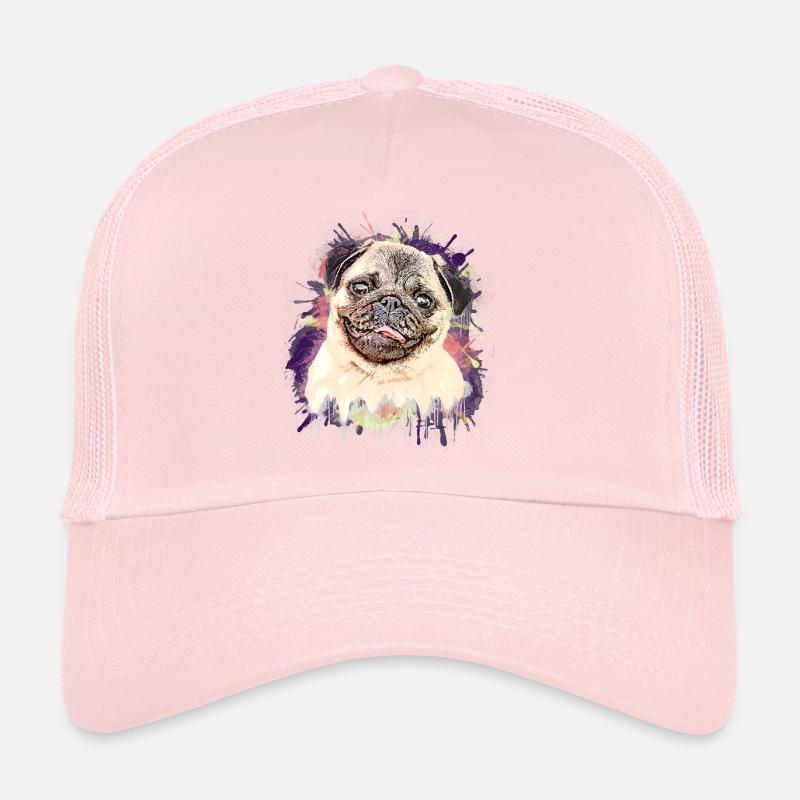 Mops Zeichnung Trucker Cap