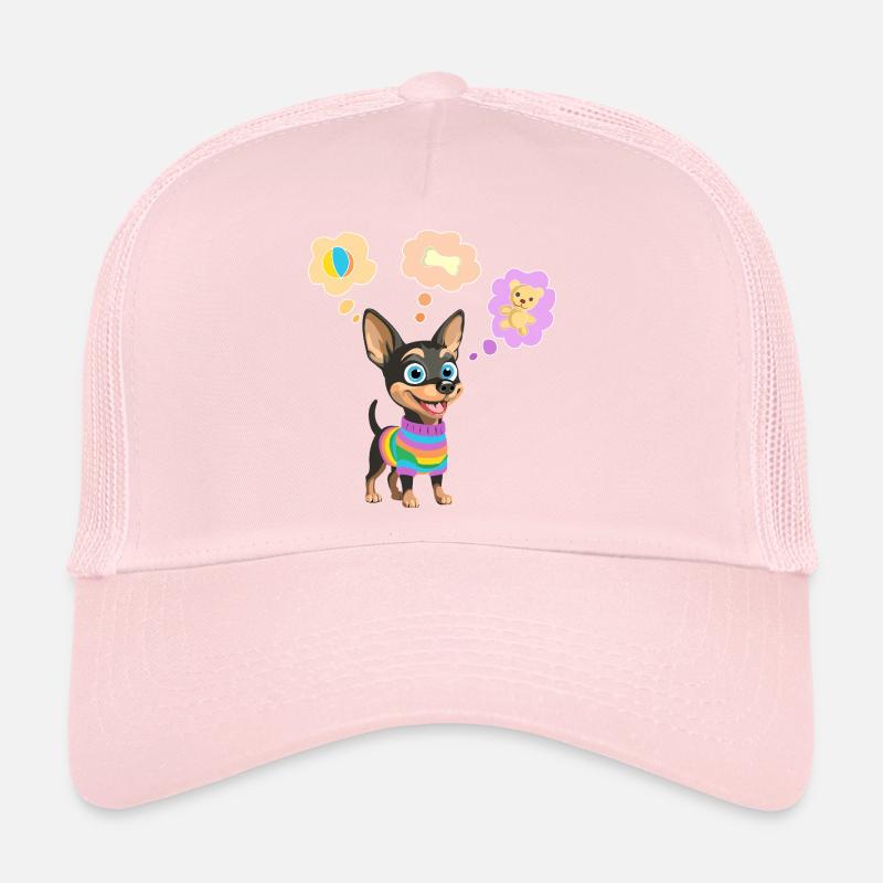 Süßer Hund im Regenbogenpullover für Kinder Trucker Cap