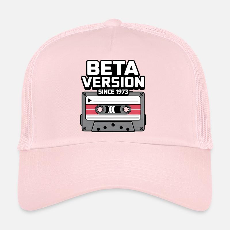 Retro Musik Kassette Design - Trucker Cap - Hellrosa