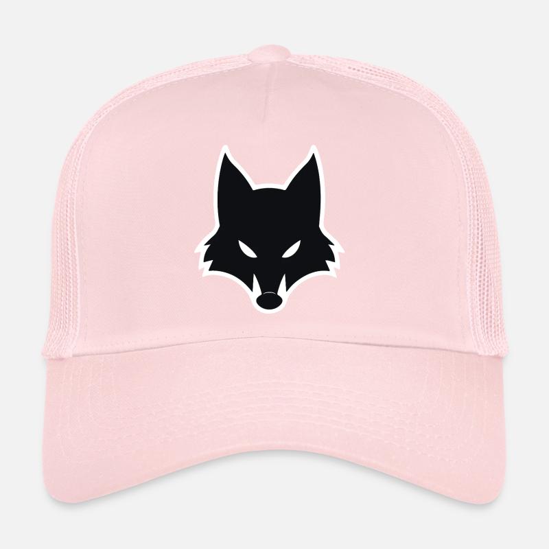 Minimalist Wolf Silhouette Design Trucker Cap