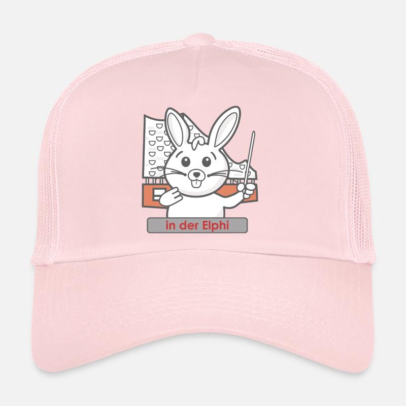 Cartoon Hase als Dirigent in der Philharmonie Trucker Cap