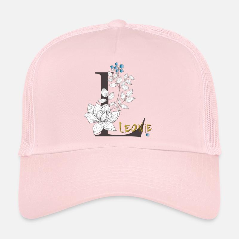 Buchstabe L Leonie - Trucker Cap - Hellrosa