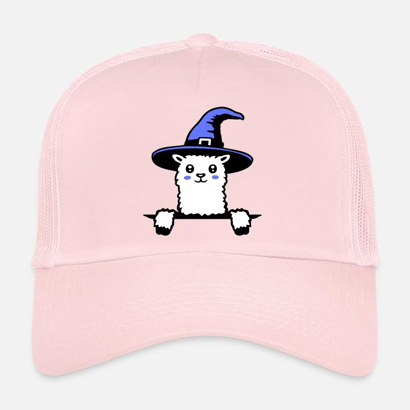 Lama Zauberer Niedlich Blick Magisch Hexenhut Süß Trucker Cap