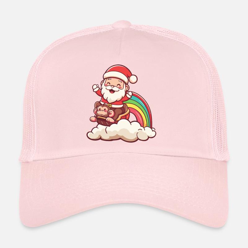 Affe Weihnachtsmann Weihnachten - Trucker Cap - Hellrosa