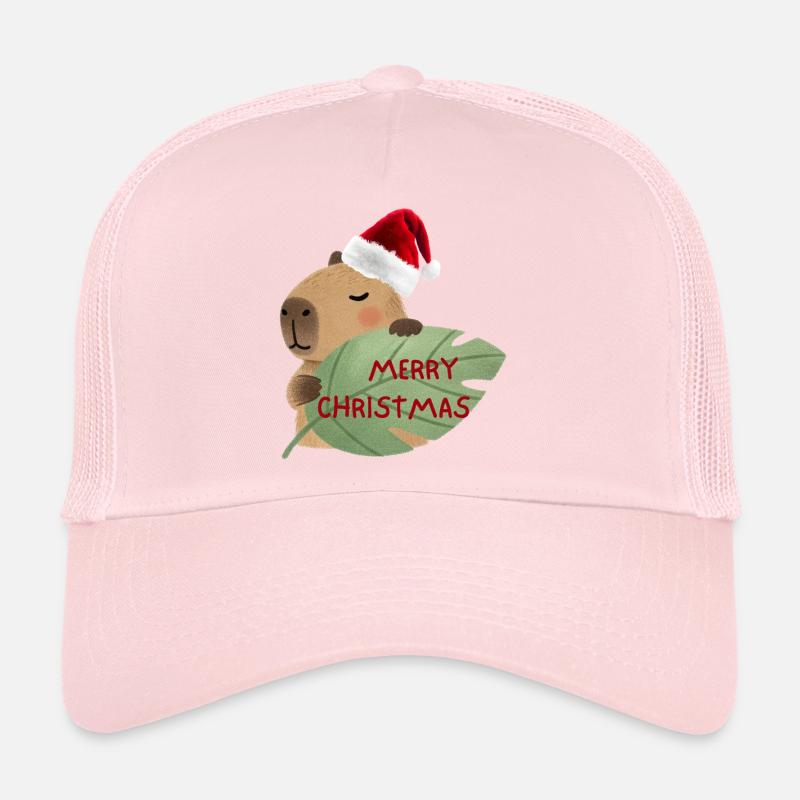 Ours de Noël avec salutation de feuille Casquette trucker 