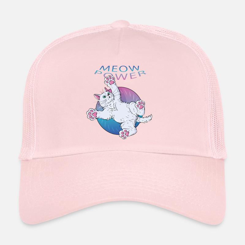 Miaou Power Chat Avec Texte Néon Casquette trucker 