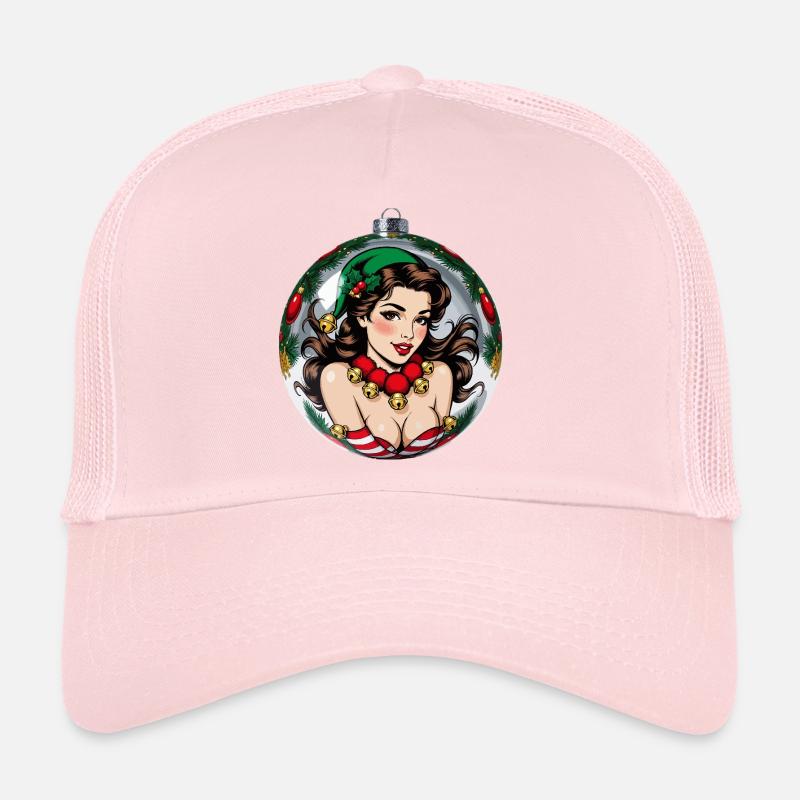 Weihnachts-Pin-up-Anhänger Trucker Cap