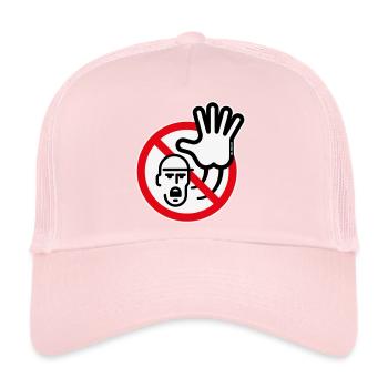 Warning Sign / Warning / Prohibition (Symbol / 3C) - Trucker Cap - pale pink - Front