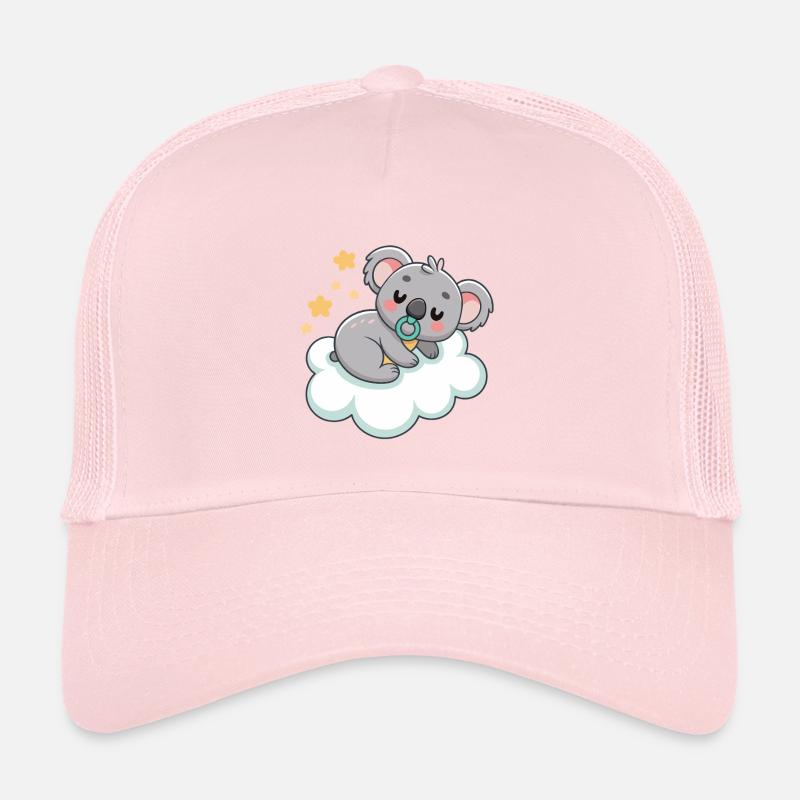 Baby Koala dreamer on pastel cloud Trucker Cap