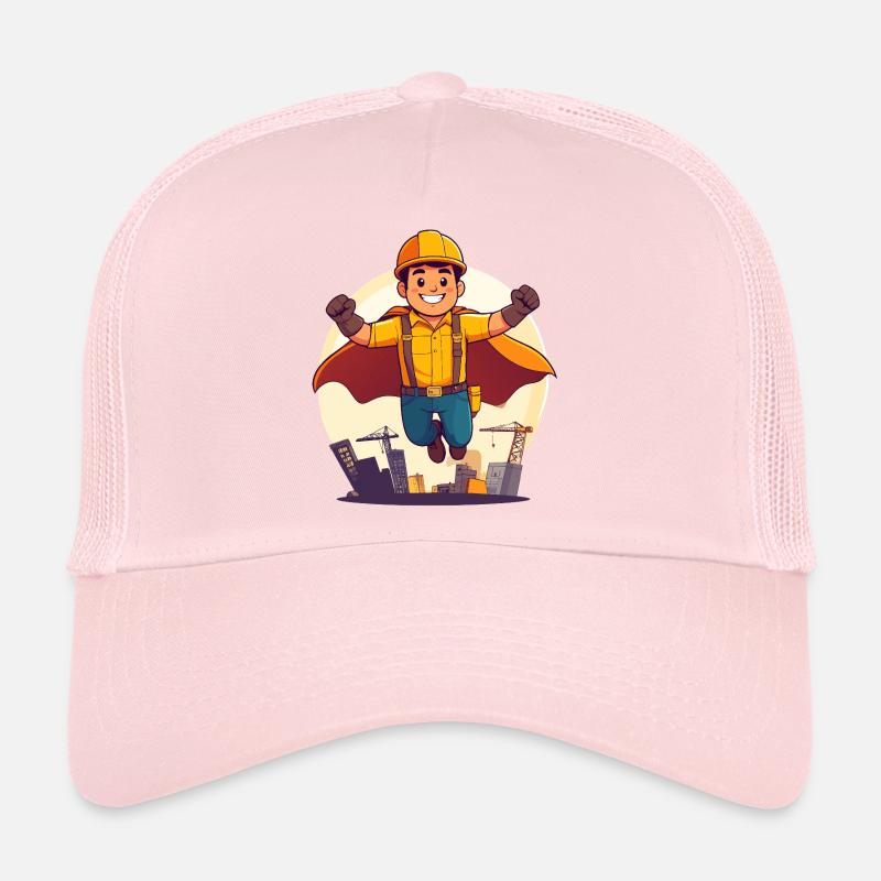 Construction Hero Superhero Construction Worker Construction Site Hero Trucker Cap