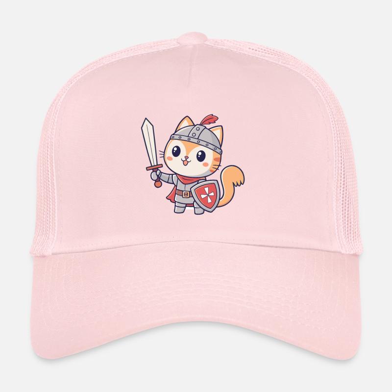 Chat Chevalier Épée et Bouclier Casquette trucker 