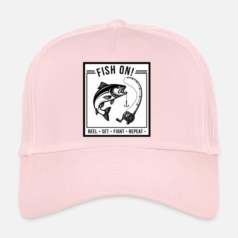 Fish On! - Trucker Cap - pale pink
