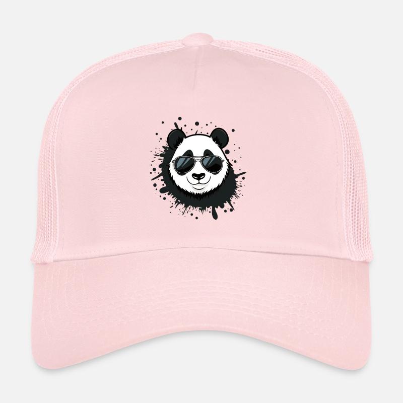 Panda-Brille spritzt Trucker Cap