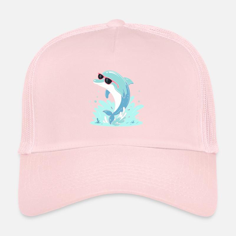 Delfin-Sommer-Pinkbrille Trucker Cap