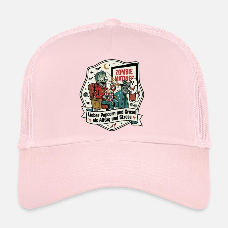 Zombie Kino Popcorn Alltag Humor Trucker Cap
