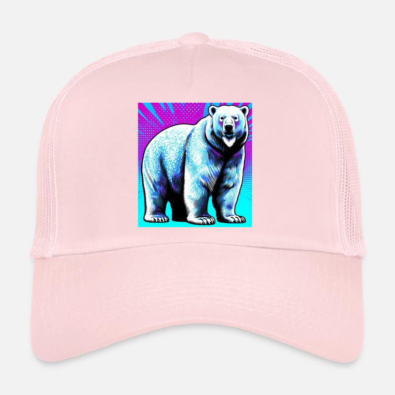 ours blanc Casquette trucker 