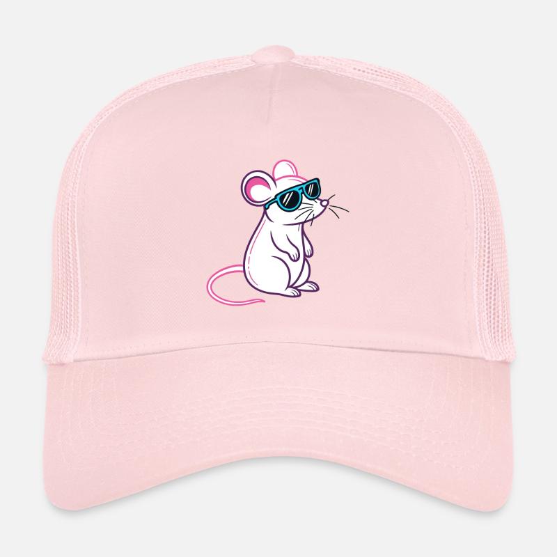 Maus Retro Blaue Brille Trucker Cap
