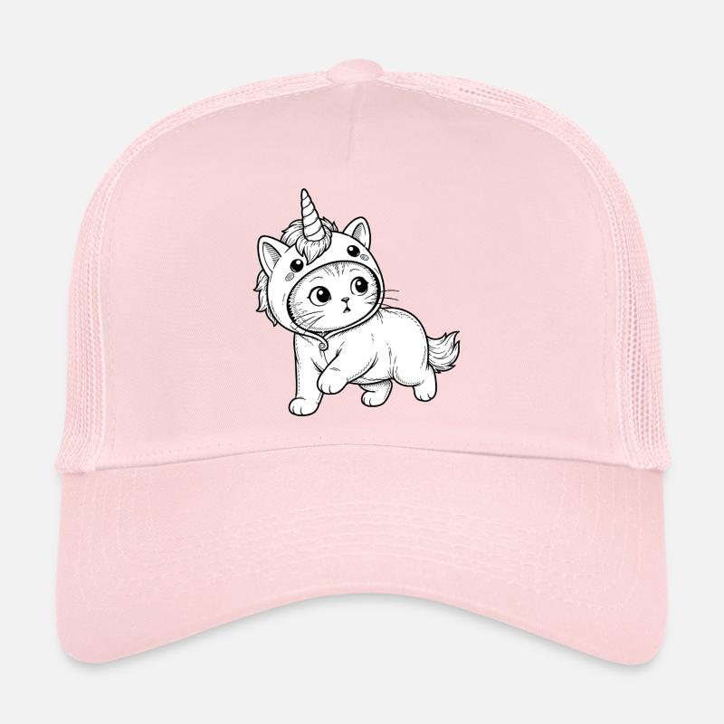 Chaton en costume à capuche de licorne Casquette trucker 
