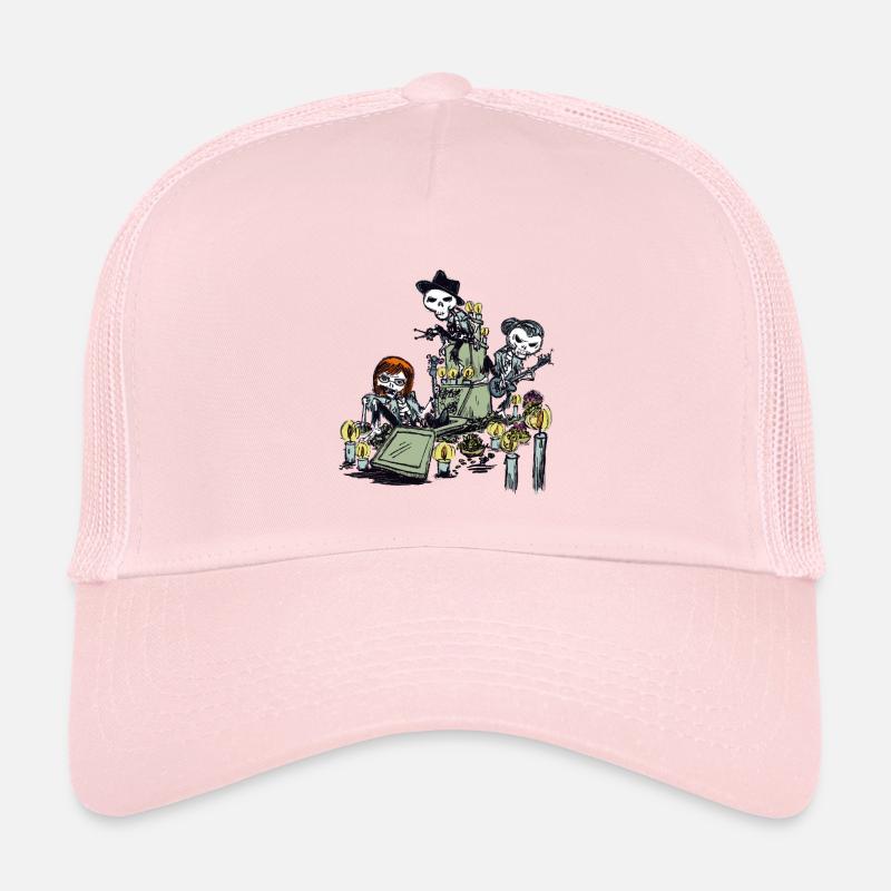 Baend "Jonny hates Rock" am Grab - Trucker Cap - Hellrosa