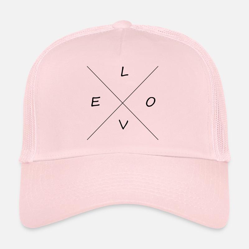 AMOUR - Casquette trucker - rose pâle