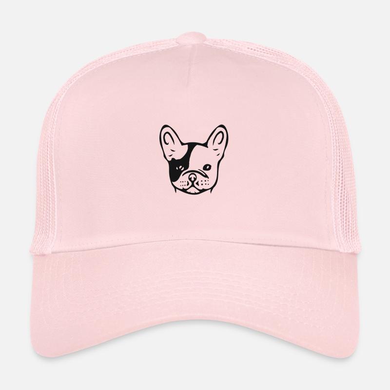 bouledogue français - Casquette trucker  - rose pâle