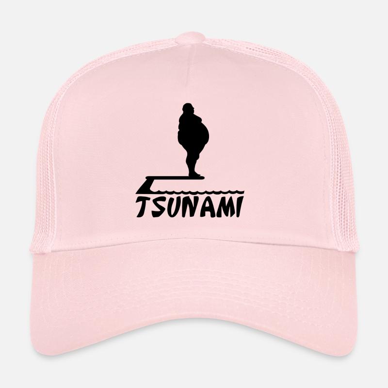 Fettsack Tsunami Silhouette dicker fetter Mann Trucker Cap