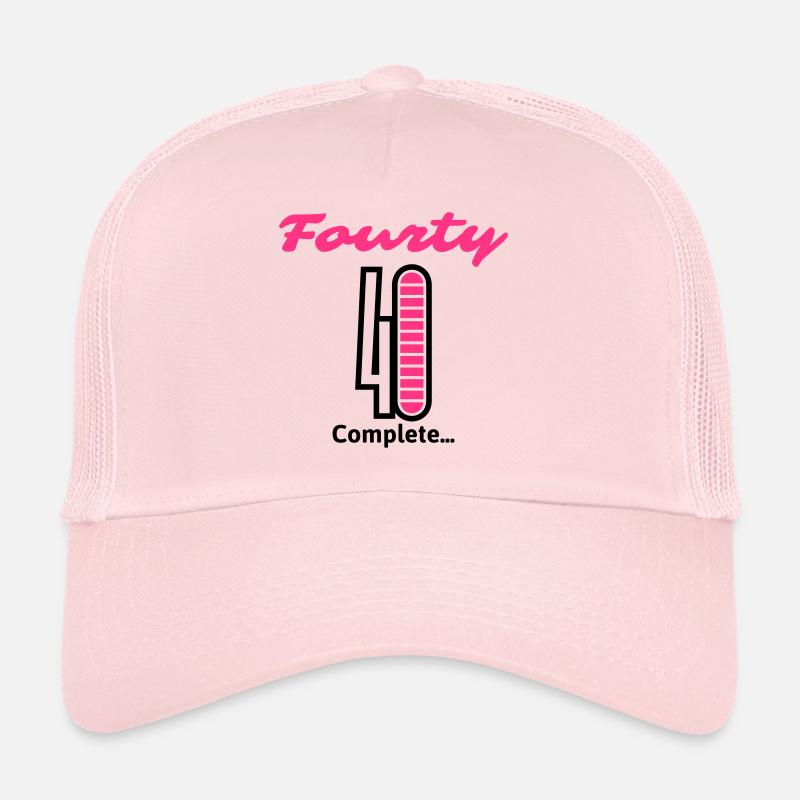 Fourty complet ... - Casquette trucker  - rose pâle