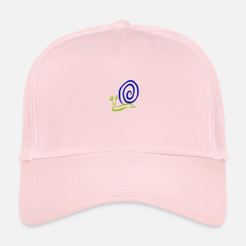 Escargot - Casquette trucker - rose pâle