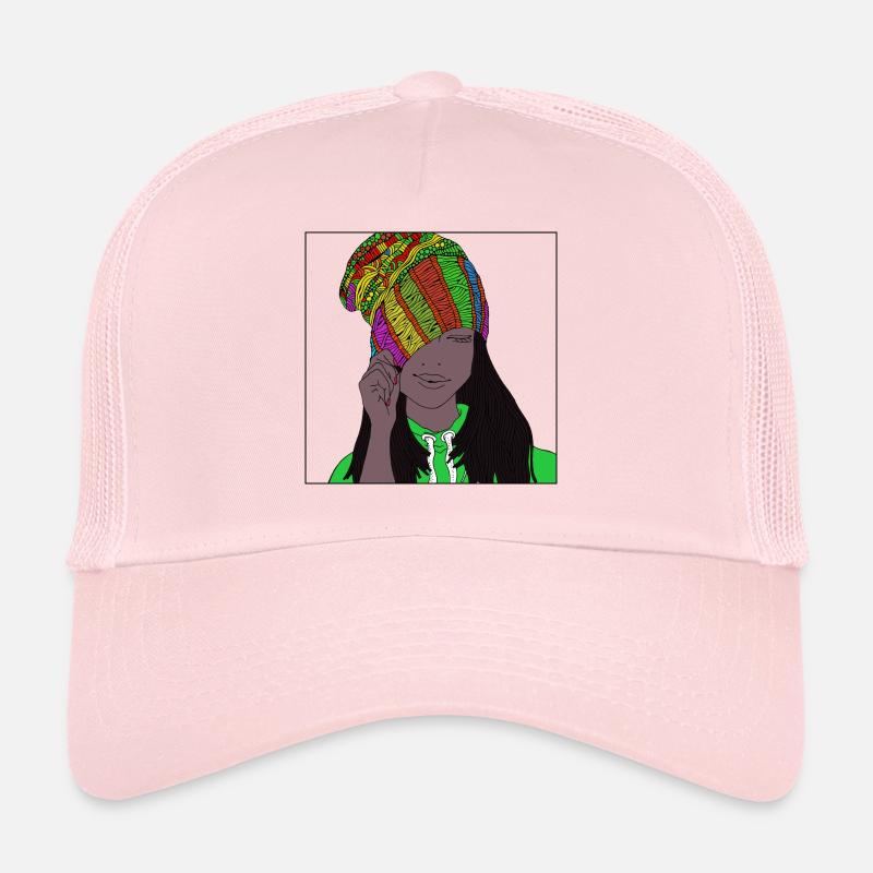Dame mit Mütze - Trucker Cap - Hellrosa