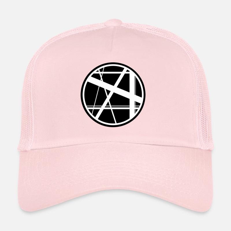lignes - Casquette trucker  - rose pâle