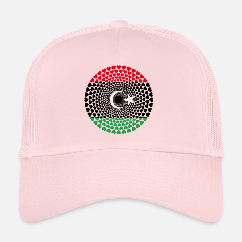 Libya Libya ليبيا Love HEART Mandala Trucker Cap
