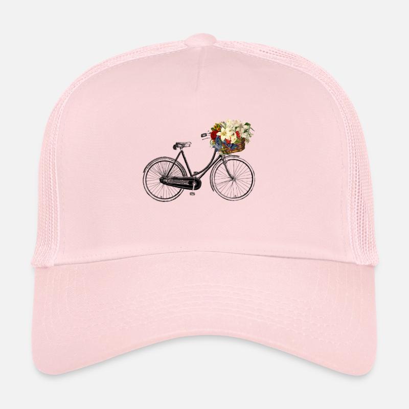 Vélo avec des fleurs Casquette trucker 